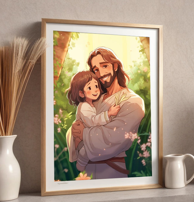 Jesus em Anime - Arte Digital