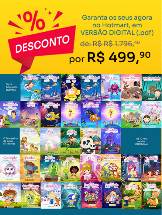 E-books Kit Evangelho - Literatura Infantil 36 livros